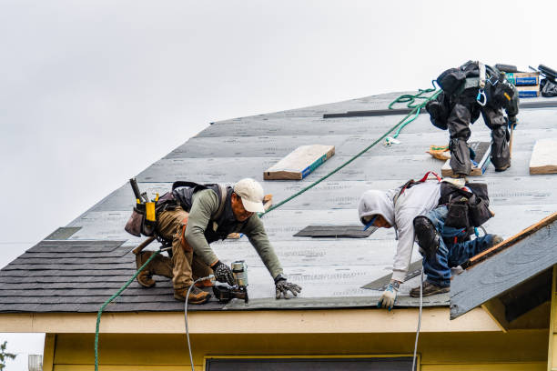 Professional Gutter Installation technician working in Locust Hill, VA